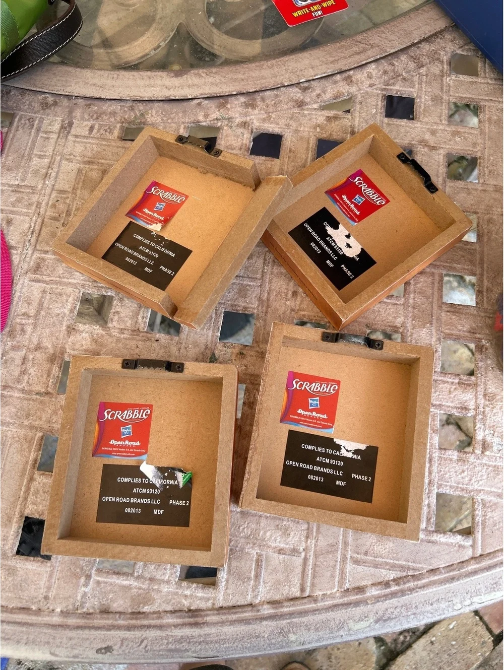 Scrabble Tile Wall Art Set of 4 Wooden Tiles U, N, N, L